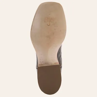 Black Jack Men's Chocolate Gator and Tan Goat Maddog Square Toe Exotic Cowboy Boots
