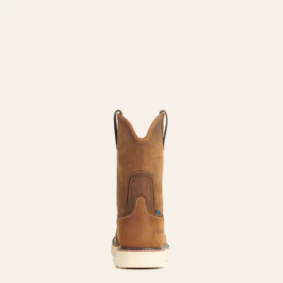 Ariat Men's Rebar Wedge Distressed Brown Waterproof Round Composite Toe Pull-On Work Boots 5 Ariat Men's Rebar Wedge Distressed Brown Waterproof Round Composite Toe Pull-On Work Boots