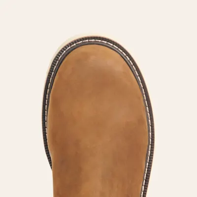 Ariat Men's Rebar Wedge Distressed Brown Waterproof Round Composite Toe Pull-On Work Boots 8 Ariat Men's Rebar Wedge Distressed Brown Waterproof Round Composite Toe Pull-On Work Boots