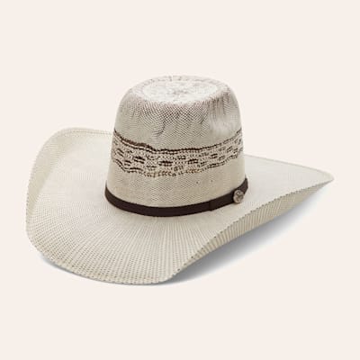 Cavender's Ranch Collection Two Toned Bull Rider Bangora Straw Cowboy Hat