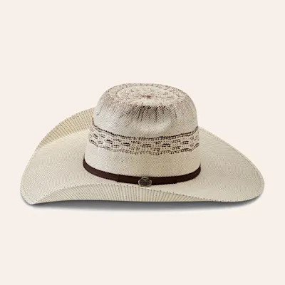 Cavender's Ranch Collection Two Toned Bull Rider Bangora Straw Cowboy Hat